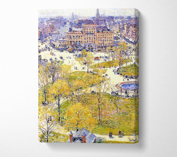  A Canvas Print of Hassam Union Square In Spring Canvas Wall Art