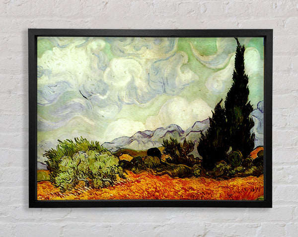 Van Gogh Ein Weizenfeld mit Zypressen