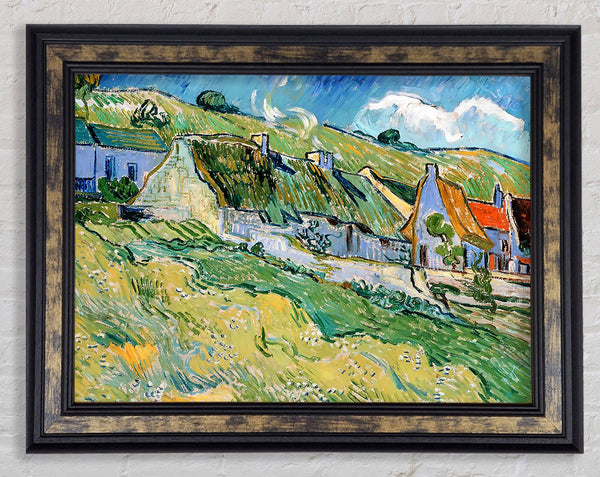 Van Gogh Thatched Cottages Framed Print