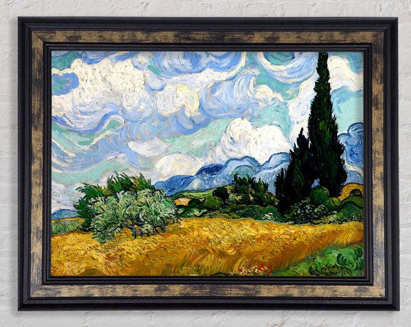 Van Gogh Wheat Field With Cypresses Framed Print