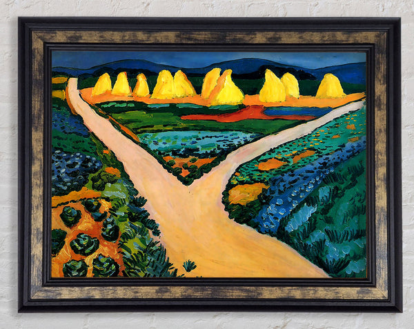 August Macke Vegetable Fields Framed Print