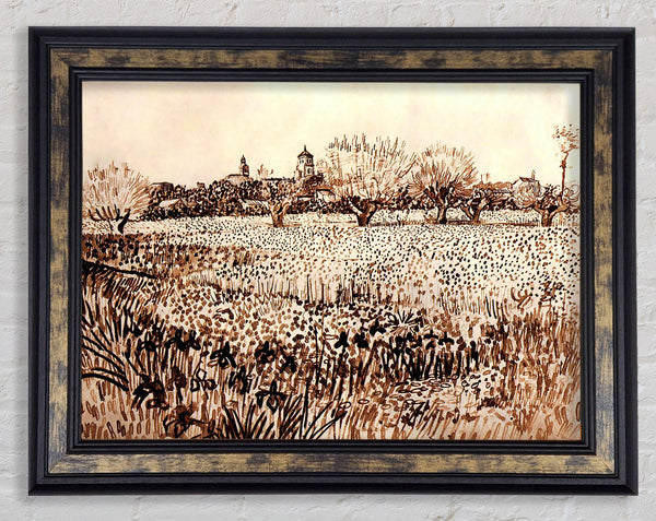 Vincent Van Gogh View Of Arles Framed Print