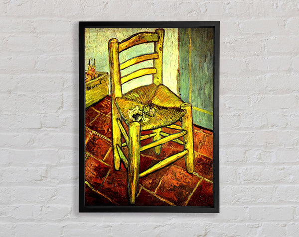 Vincent Van Gogh Vincents Chair With Pipe Framed Print