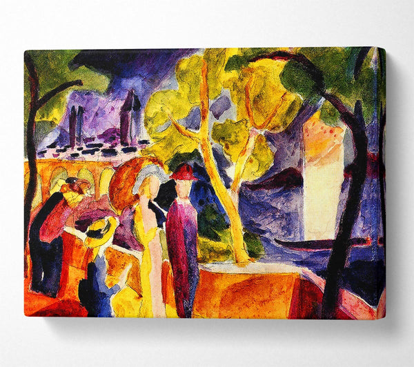  A Canvas Print of August Macke Walking At The Lake Canvas Wall Art
