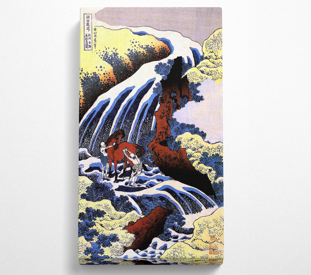  A Canvas Print of Hokusai Waterfall And Horse Washing Canvas Print