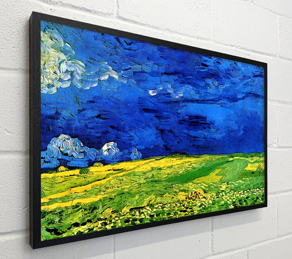 Van Gogh Wheat Field Under Clouded Sky