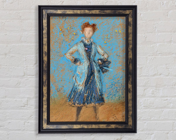 Whistler The Blue Girl Framed Print