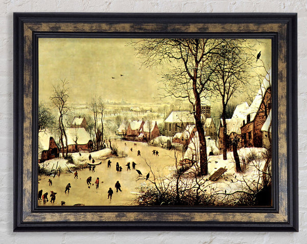 Pieter Bruegel Winter Landscape With Skaters Framed Print