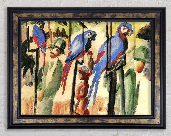 August Macke With The Parrots Framed Print