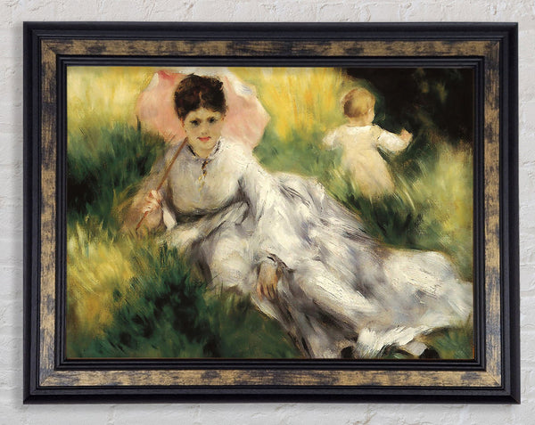 Renoir Woman With Parasol Framed Print