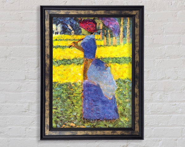 Seurat Woman With Parasol Framed Print