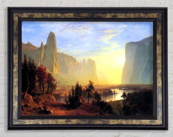 Yosemite Valley By Bierstadt Framed Print