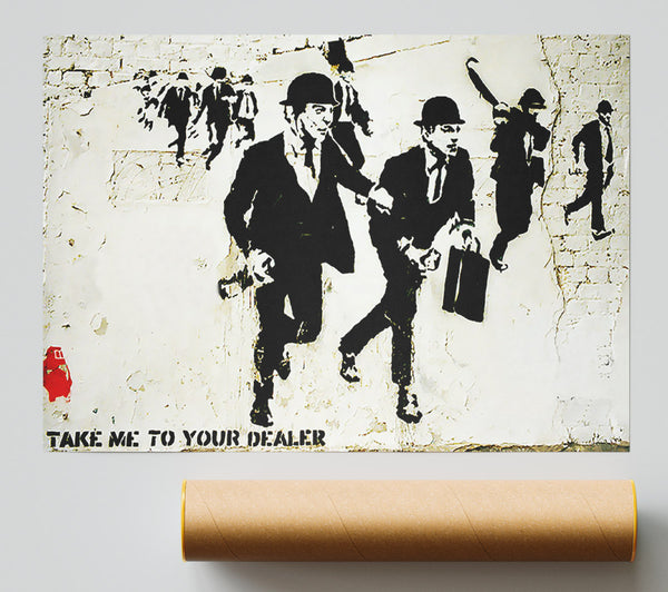 Banksy Bankers On The Run Poster