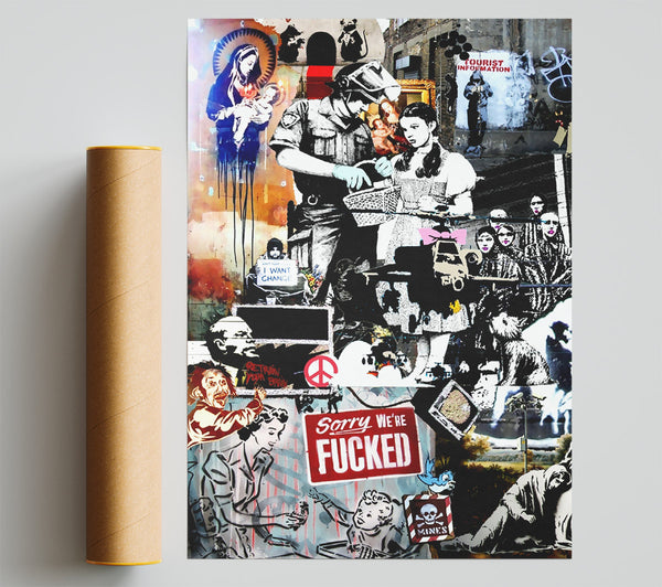 Banksy Collage 2 Giclee Print