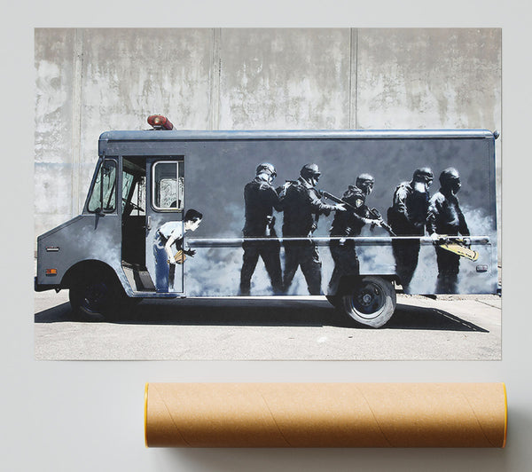 Banksy Swat Truck Poster