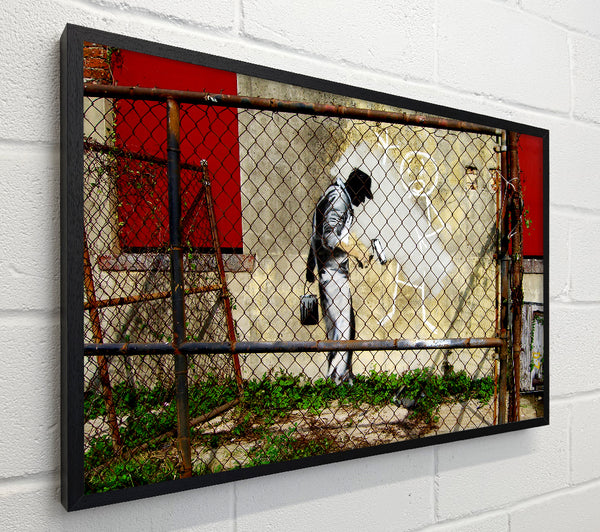 Banksy Behind The Fence