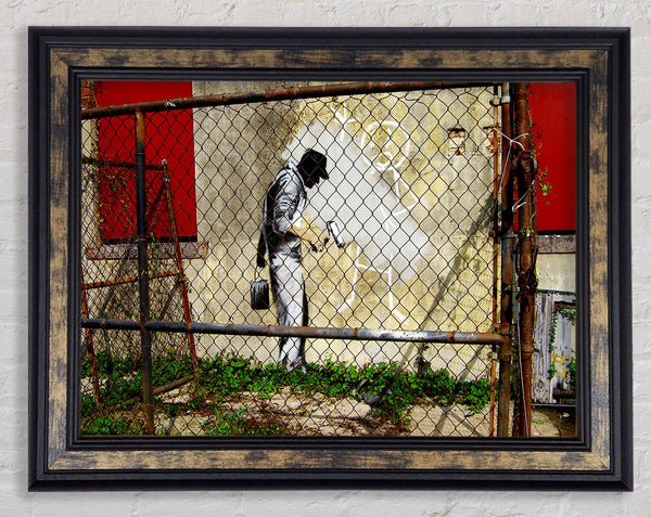 Behind The Fence Framed Print