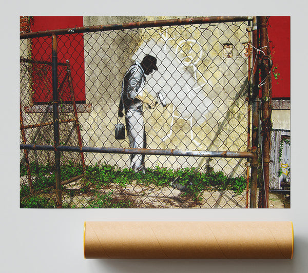 Banksy Behind The Fence Print