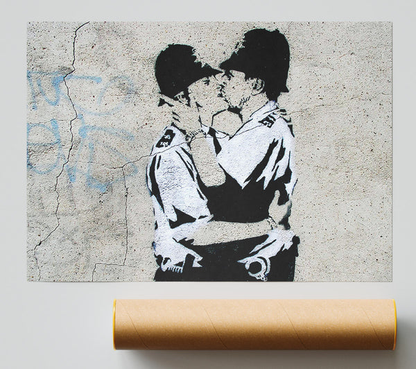 Banksy Bent Coppers Landscape Poster