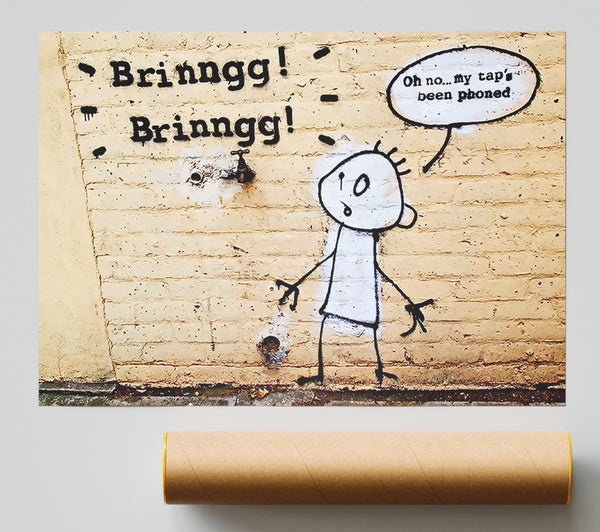 Banksy Brinngg Brinngg Poster
