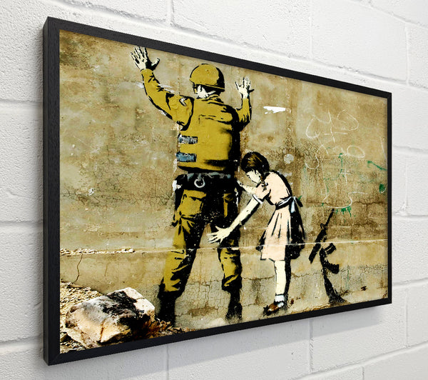 Banksy Child Searching Soldier