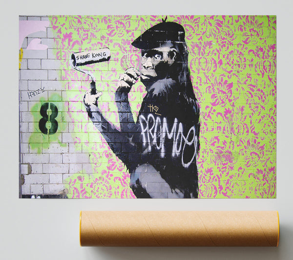 Banksy Chimp Artist Poster