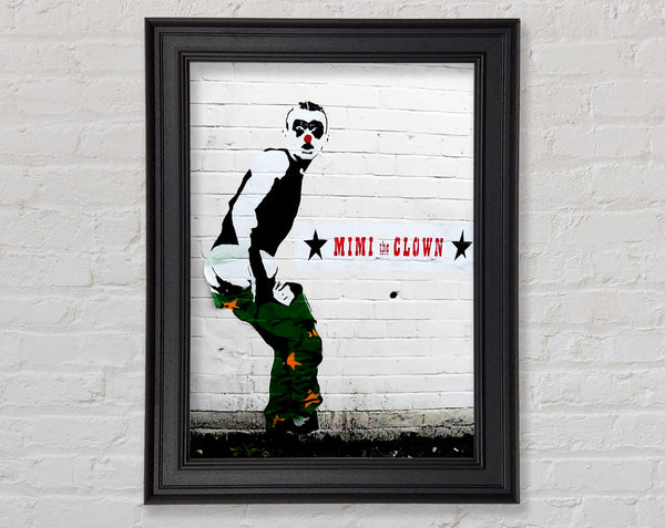 Banksy Clown Framed Print