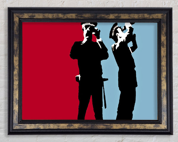 Constabulary Blue Red Framed Print