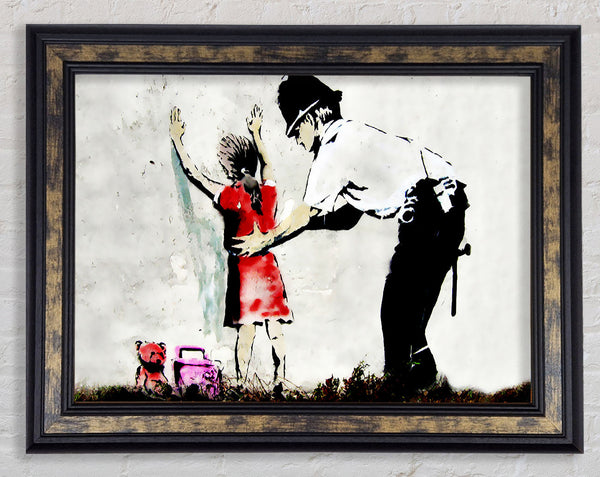 Copper Frisking Child Framed Print