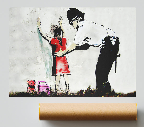 Banksy Copper Frisking Child Poster