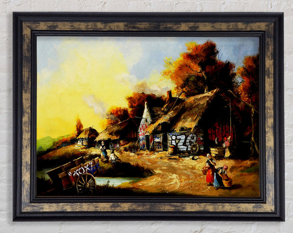 Countryside Graffiti Framed Print