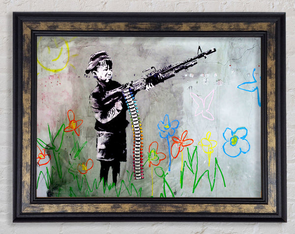 Crayon Gun Framed Print