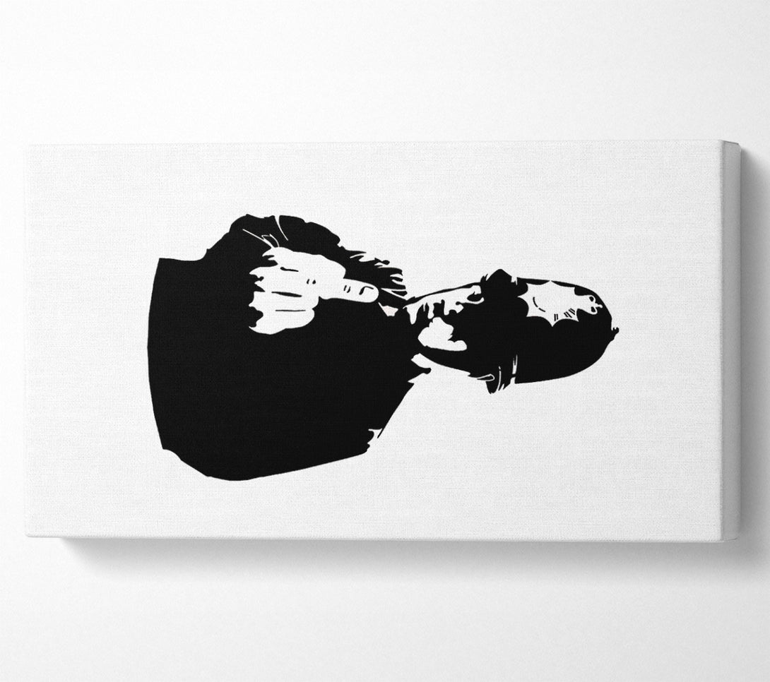  A Canvas Print of Banksy Finger Canvas Print
