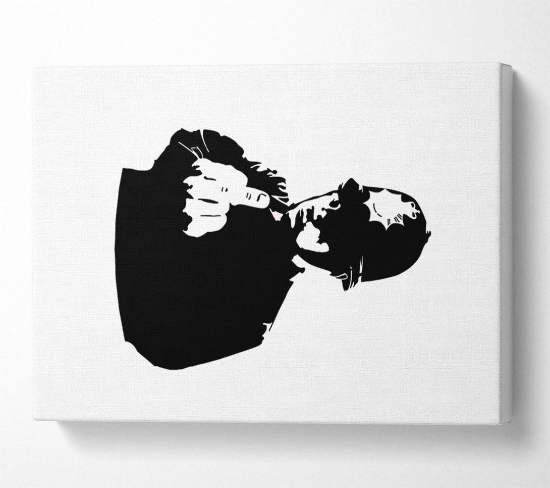  A Canvas Print of Banksy Finger Canvas Print