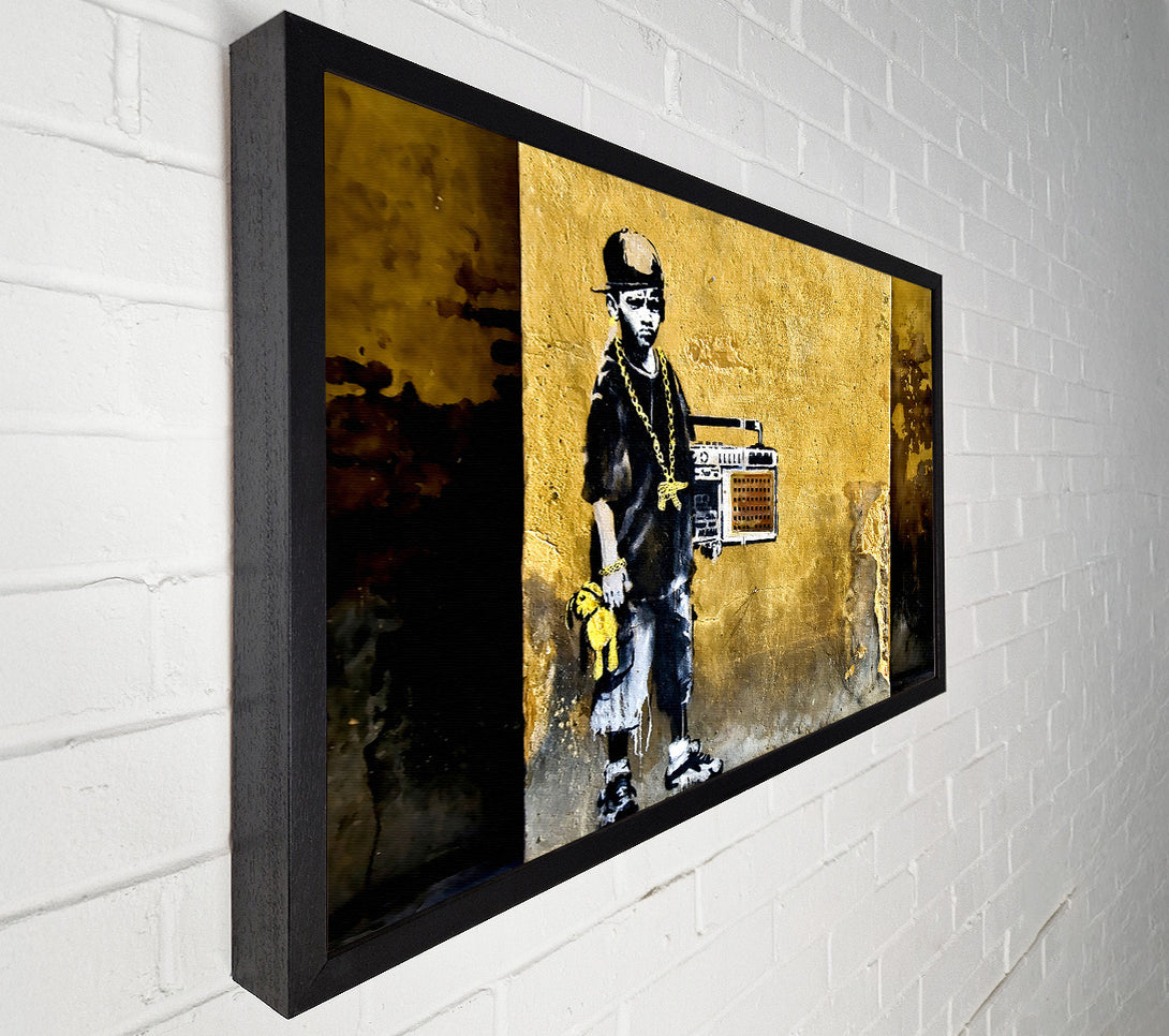  A Canvas Print of Banksy Ghetto Blaster Canvas Art