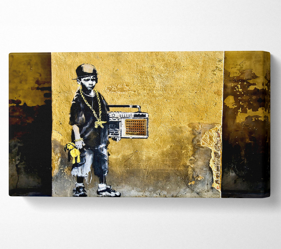  A Canvas Print of Banksy Ghetto Blaster Canvas Art