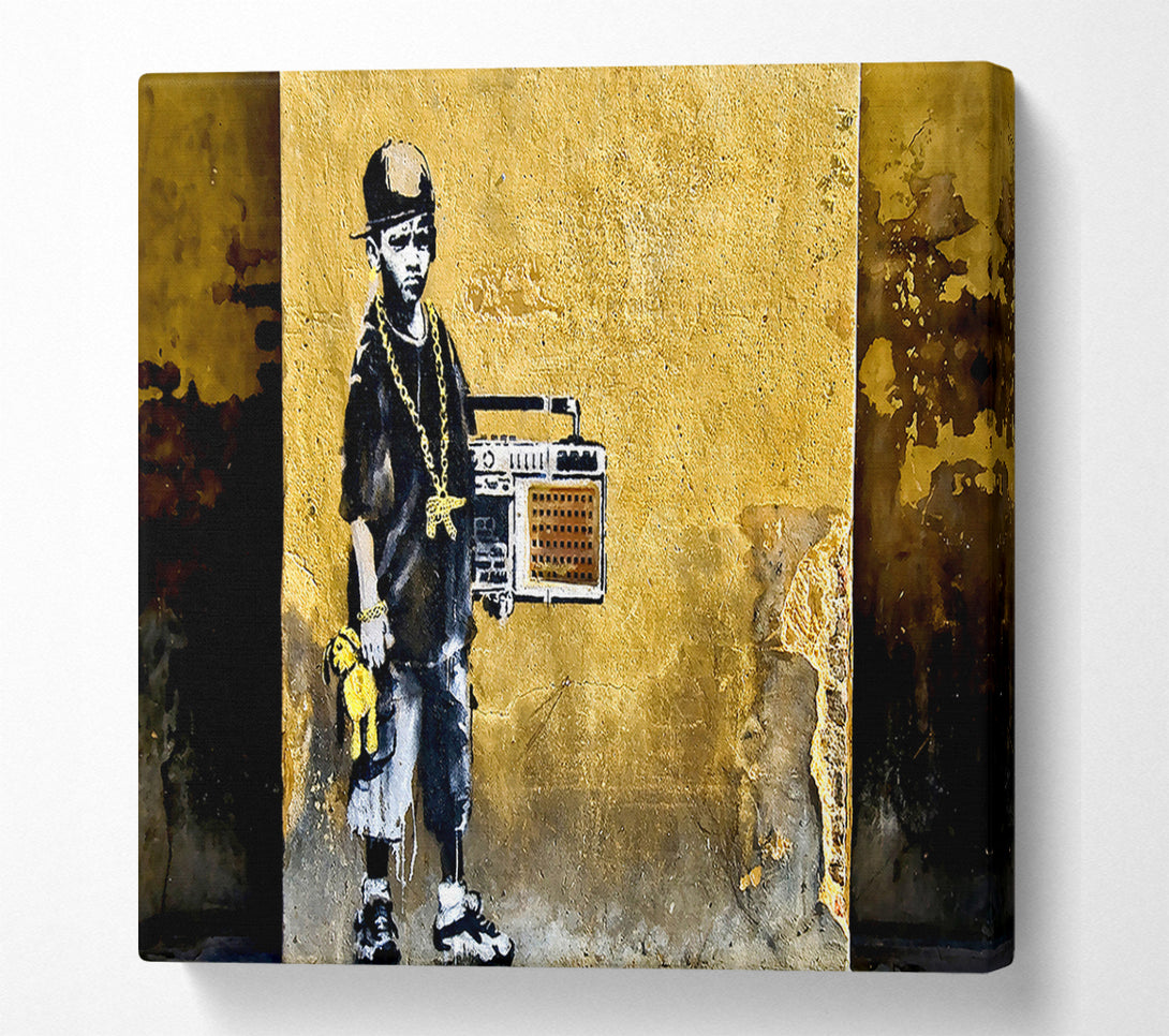  A Canvas Print of Banksy Ghetto Blaster Canvas Art