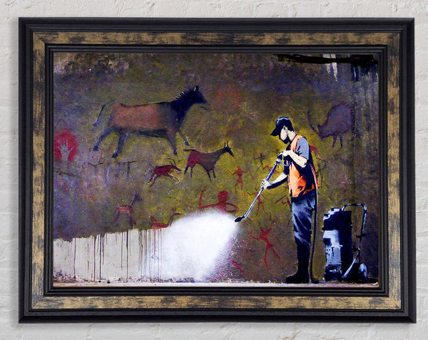 Graffiti Removal Framed Print