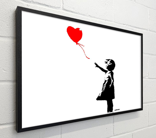 Banksy Heart Girl