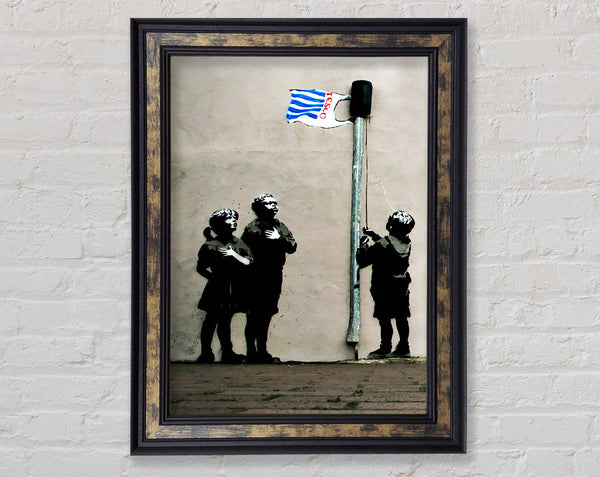 Homage To The Tesco Flag Framed Print