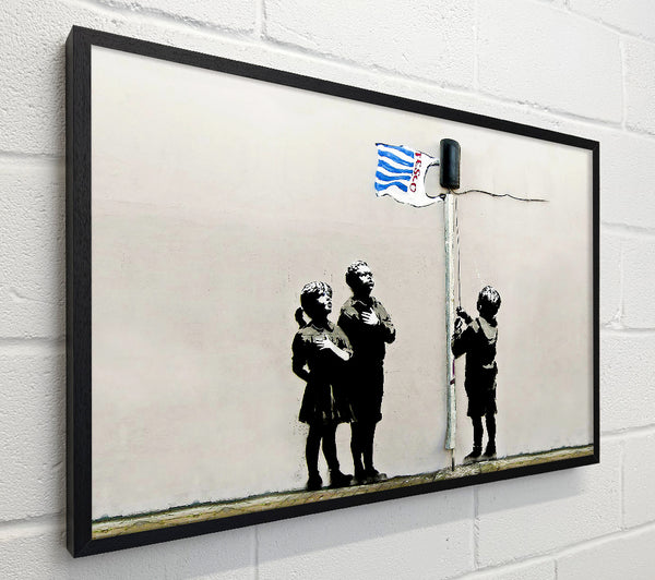 Banksy Homage To The Tesco Flag Landscape