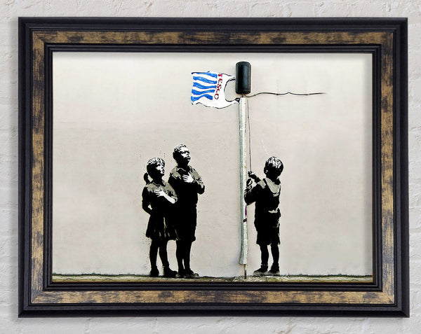 Homage To The Tesco Flag Landscape Framed Print