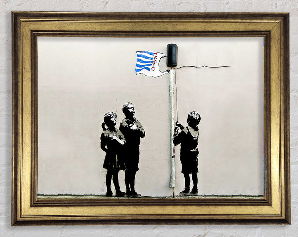 Hommage an die Tesco-Flaggenlandschaft