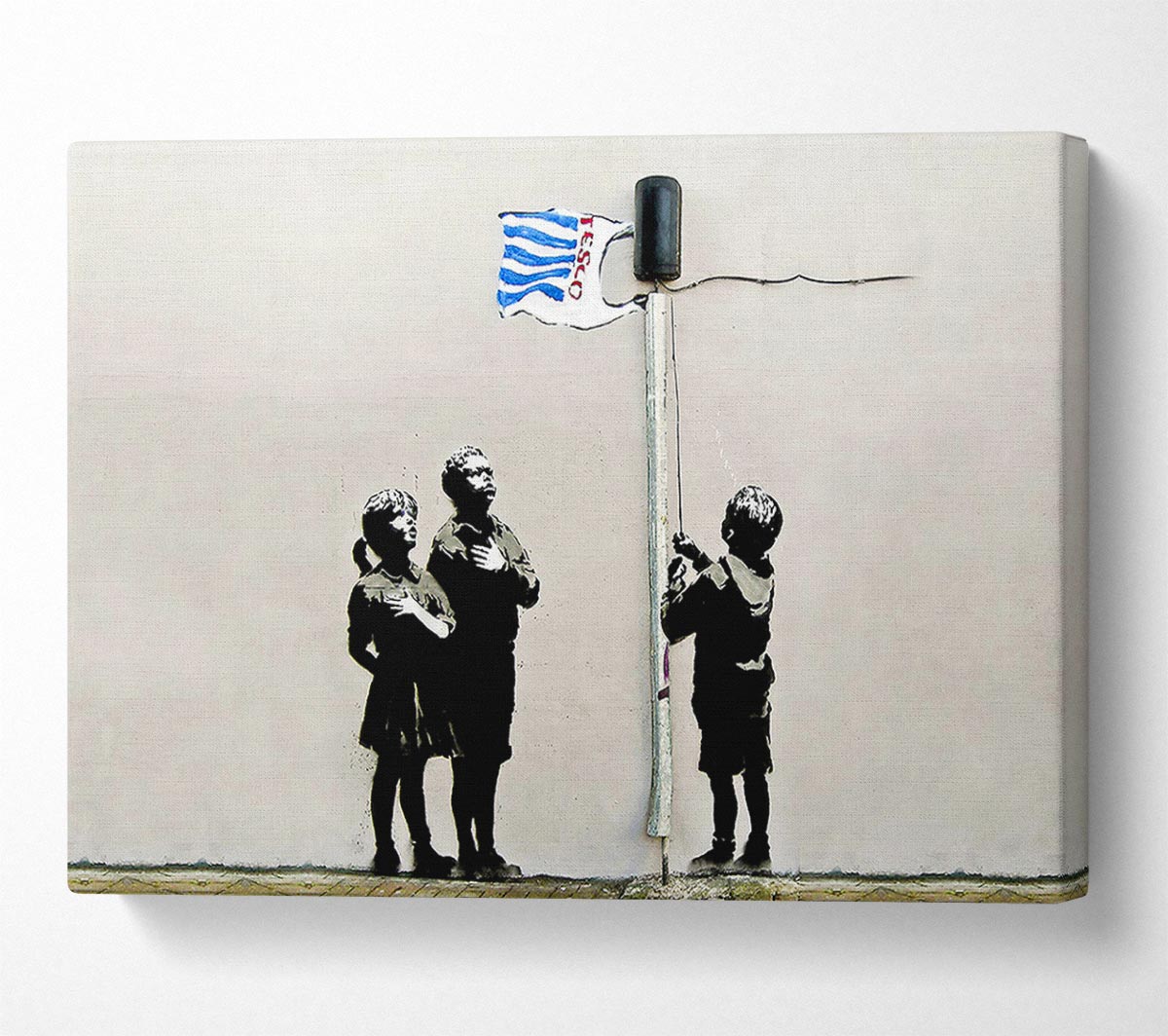 Homage To The Tesco Flag Landscape Canvas Wall Art