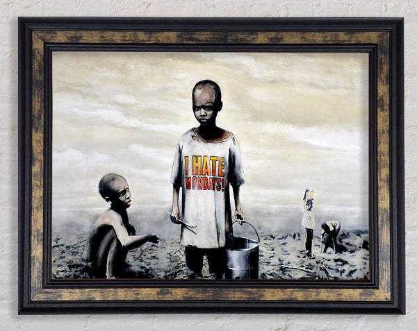 I Hate Mondays Framed Print