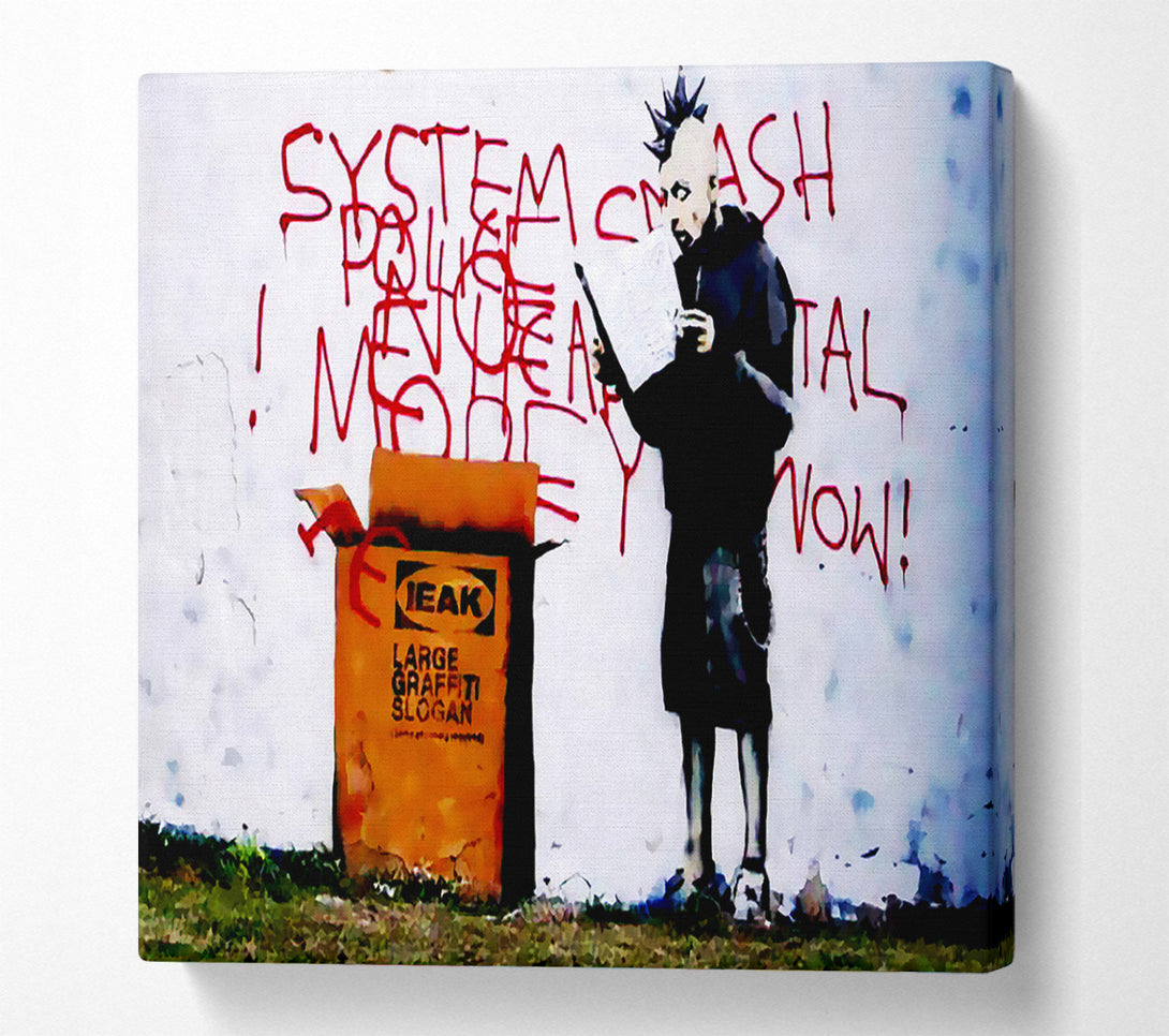  A Canvas Print of Banksy Ieak Instructions Canvas Art