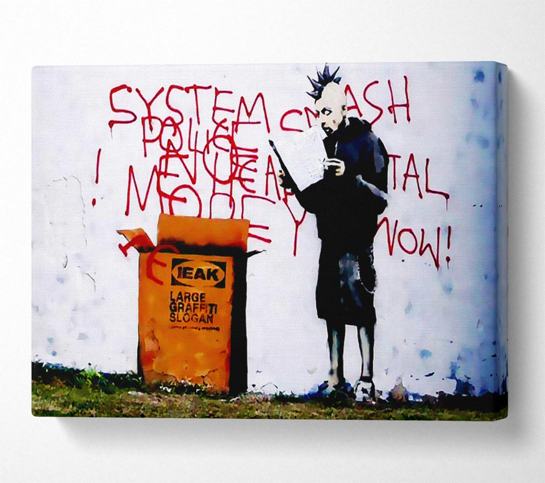  A Canvas Print of Banksy Ieak Instructions Canvas Art