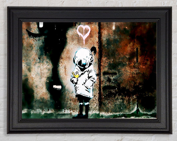Banksy Love Tank Girl Framed Print