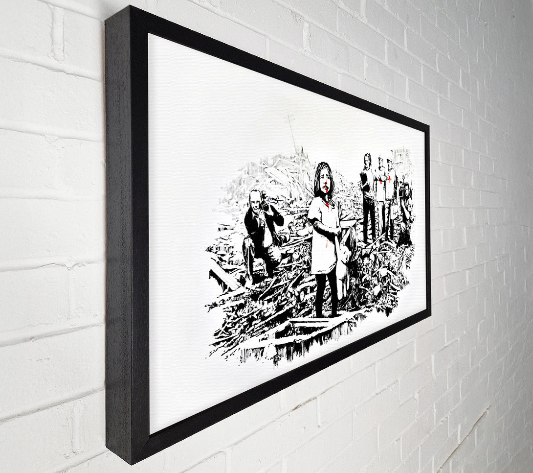  A Canvas Print of Banksy Media Hunter Canvas Art