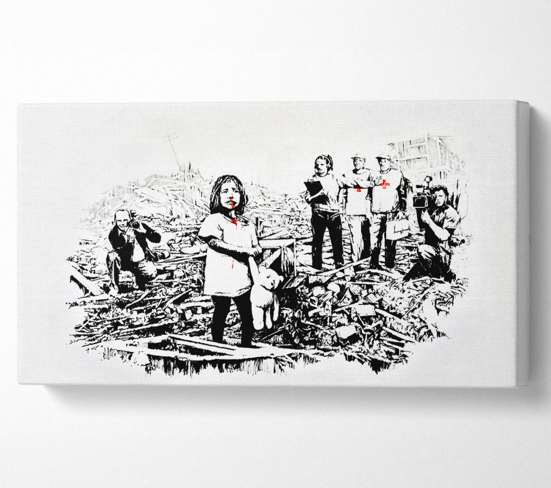  A Canvas Print of Banksy Media Hunter Canvas Art